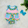 Girl’s Little Blossom Floral Pocket Bubble Romper
