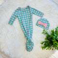 Girl’s Coastal Cane Knotted Gown and Hat Set