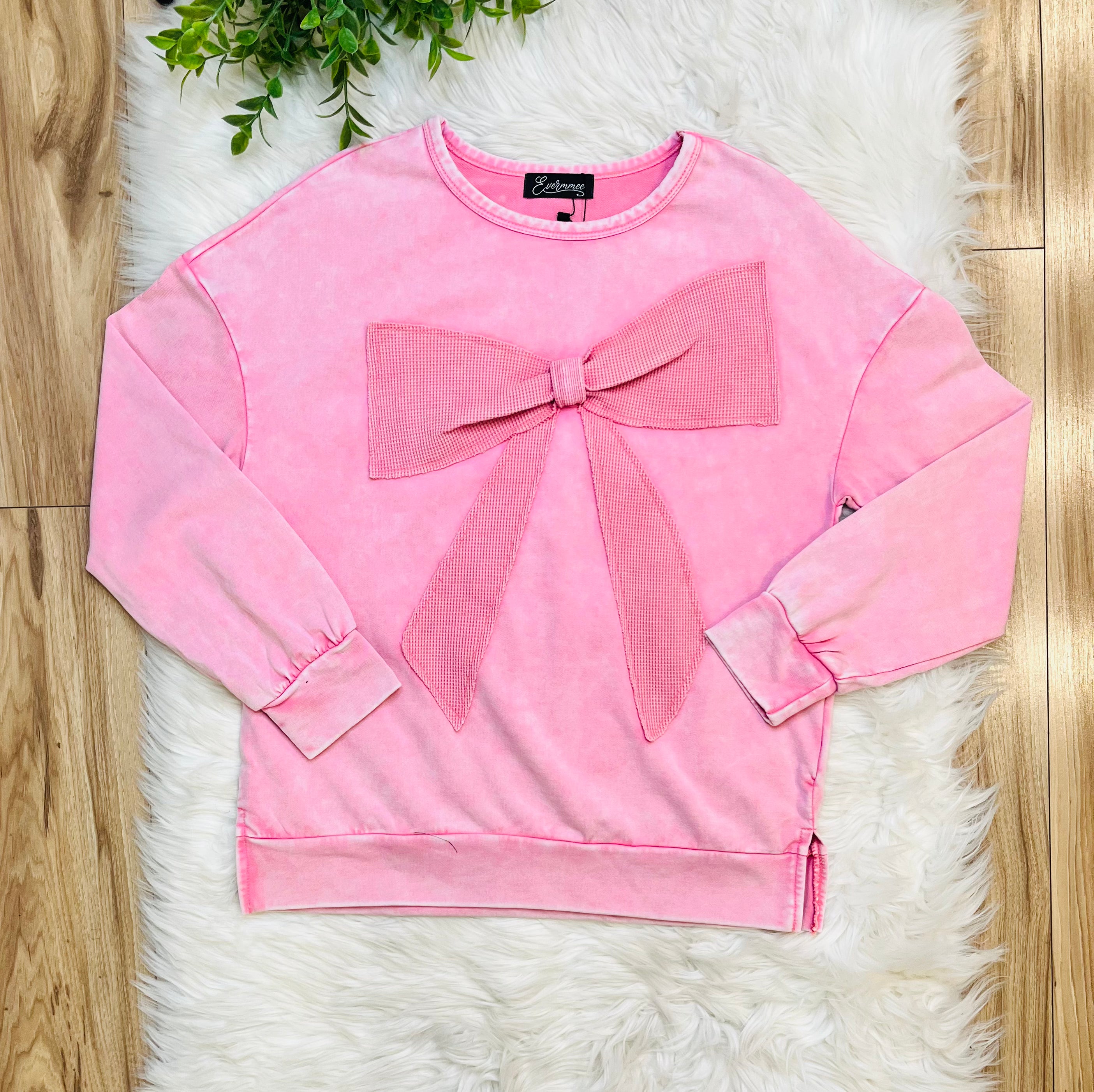 Women’s Evermmee Pink Bow Top