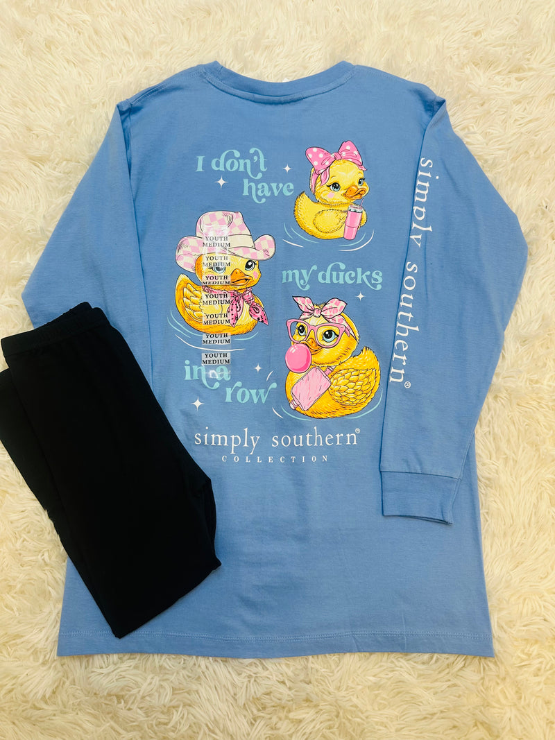 Kids Simply Southern I Don’t Have My Ducks In A Row Long Sleeve - Mini Mee Boutique