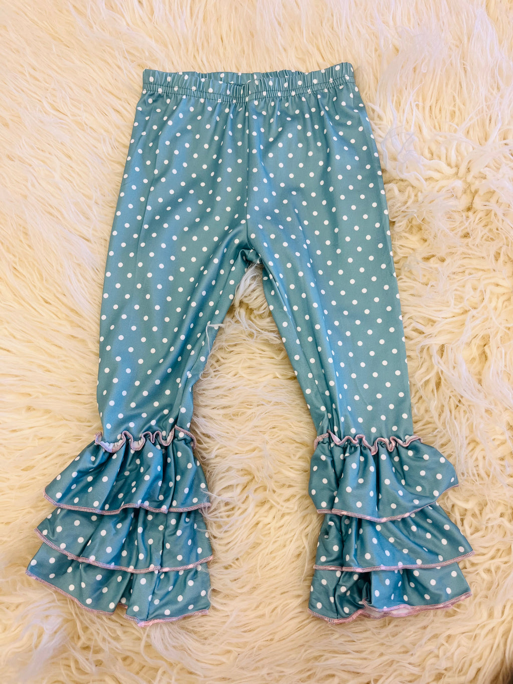 Girl’s Floral Polka Dot Ruffle Set