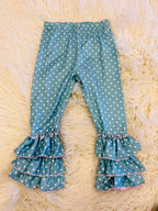 Girl’s Floral Polka Dot Ruffle Set
