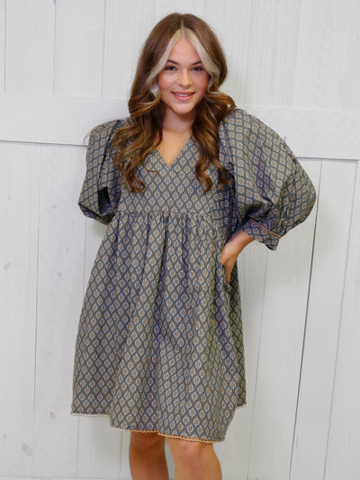 GiGiO Gray Babydoll Dress