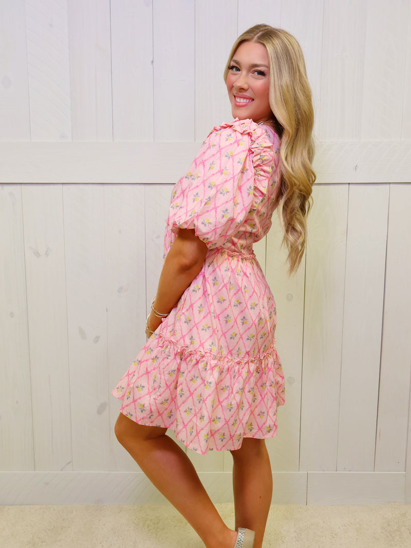 GiGiO Pink Round Neck Mini Babydoll Dress