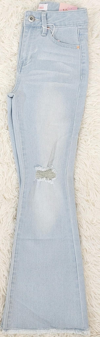 Girl’s Flare Jeans - Light Wash - Mini Mee Boutique