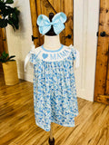 Girl’s I love mama embroidered dress