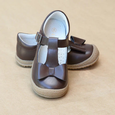 Girl’s L’amour Bow Buckle Shoes - Brown