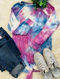 Girl’s Purple and Blue Tie-Dye Top