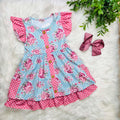 Girl’s Rose Floral Button Down Dress