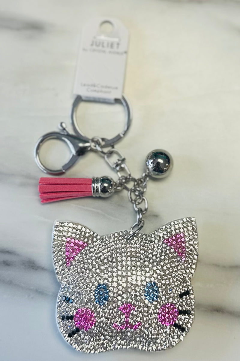 Girl’s Silver Cat Keychain