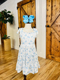 Girl’s Spring Floral Strap Dress