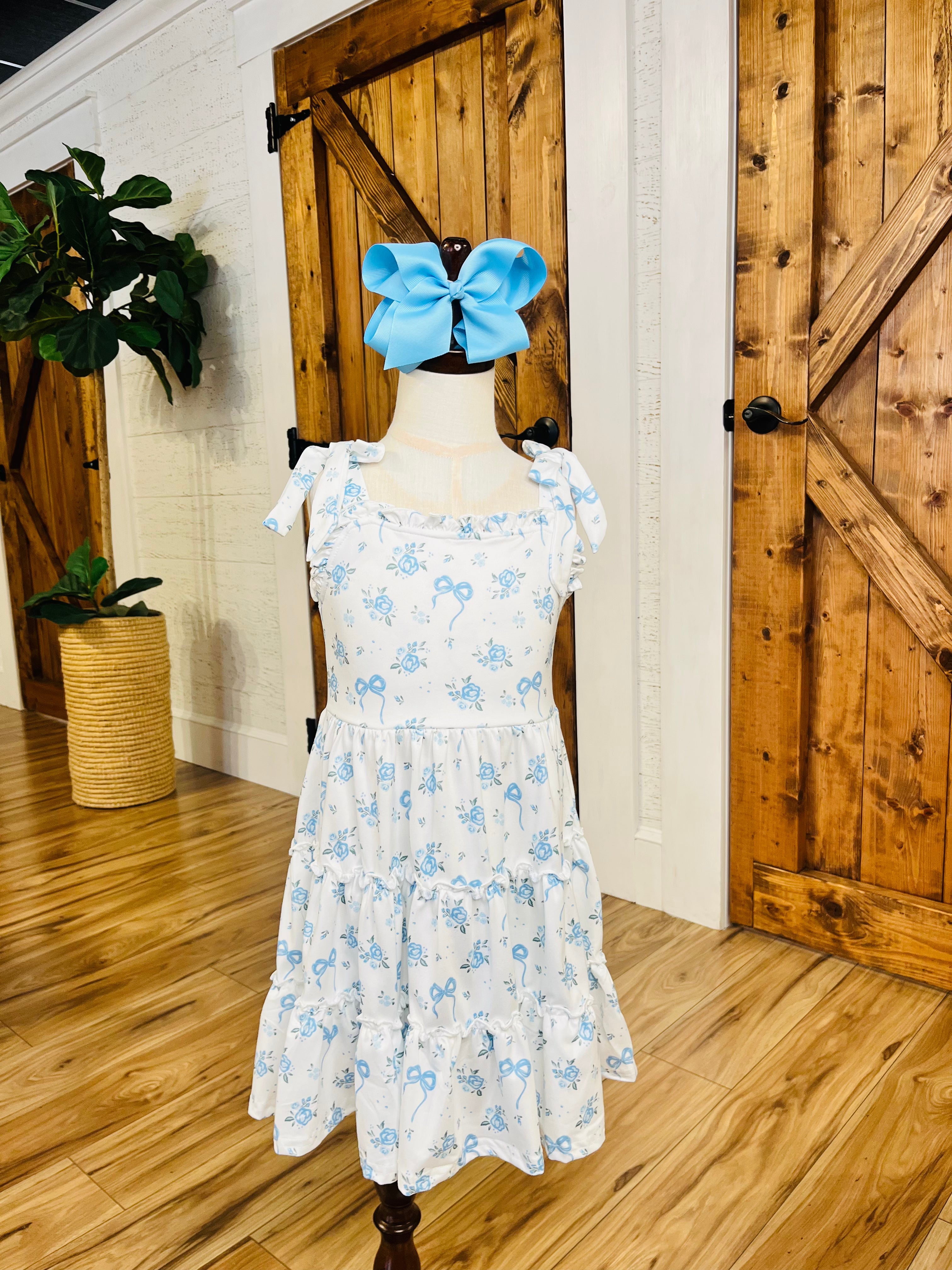 Girl’s Spring Floral Strap Dress