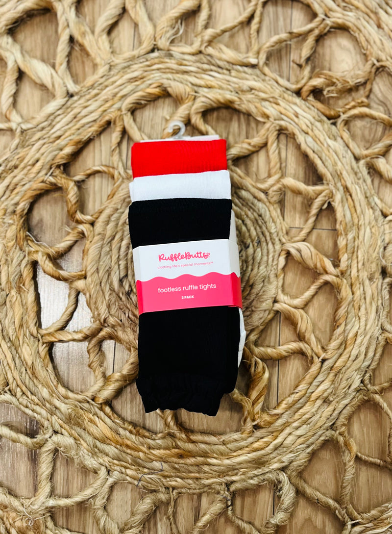 Girls 3 pack Ruffle Tights