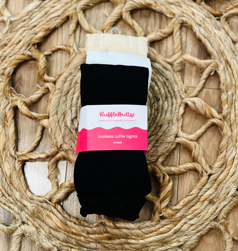 Girls 3 pack Ruffle Tights