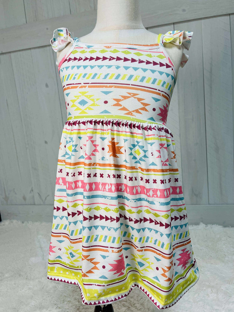 aztec mini dress Girls Aztec Sun Dress Tween – Mini Mee