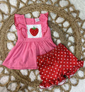 Girls Berry Sweet Short Outfit Set