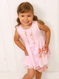 Girl’s Bow Floral Summer Outfit Set Toddler and Tween