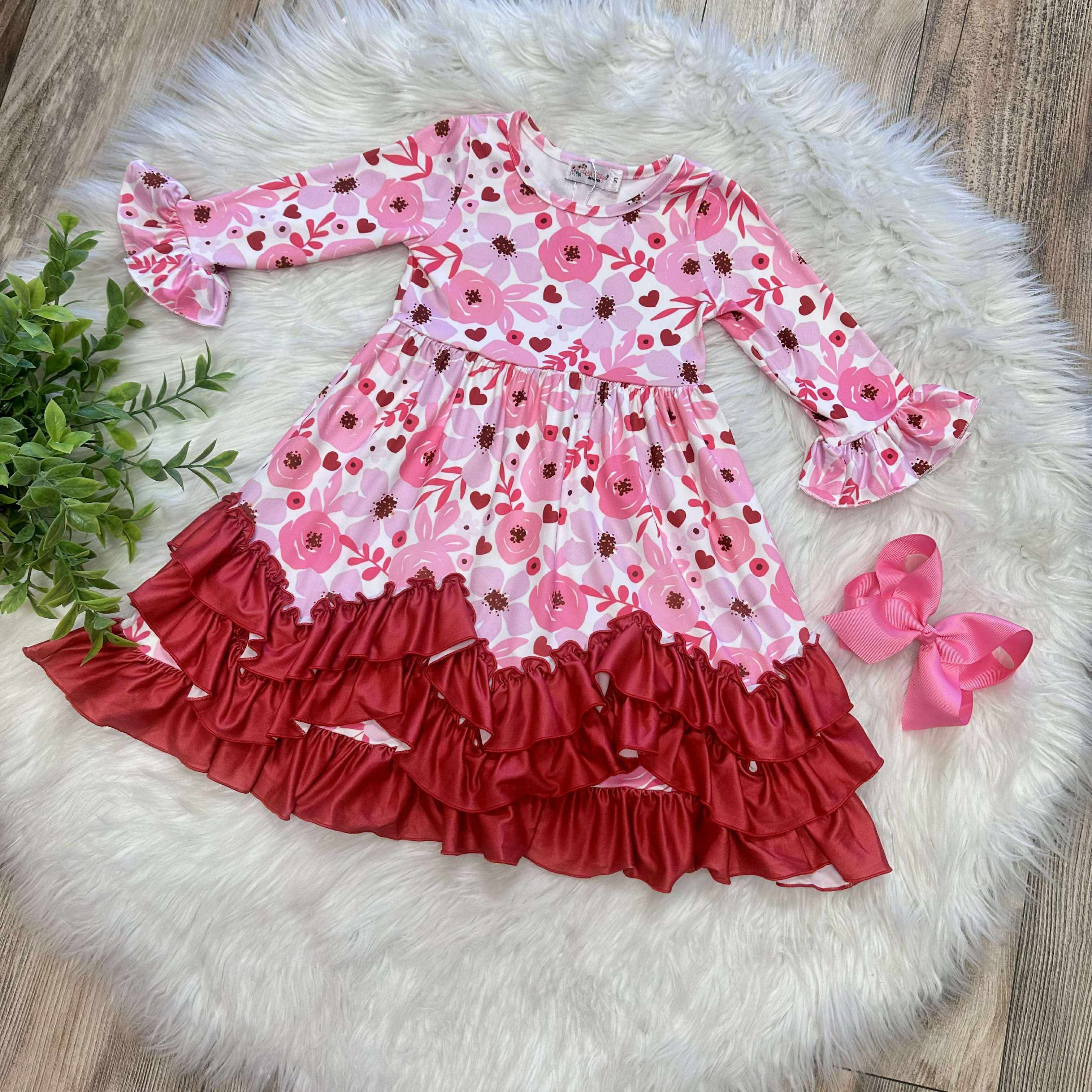 Girls Cherry Poppy Maxi Dress