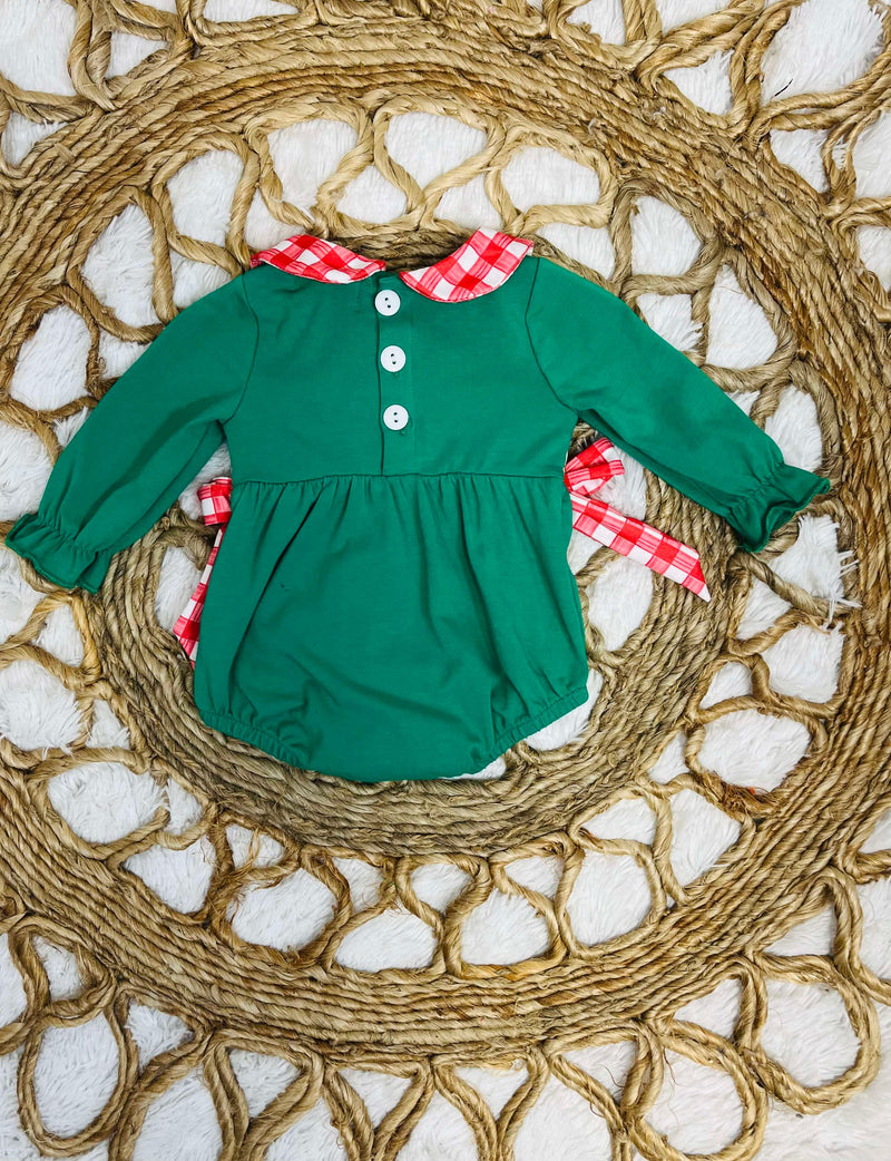 Girls Christmas Character Smocked Romper