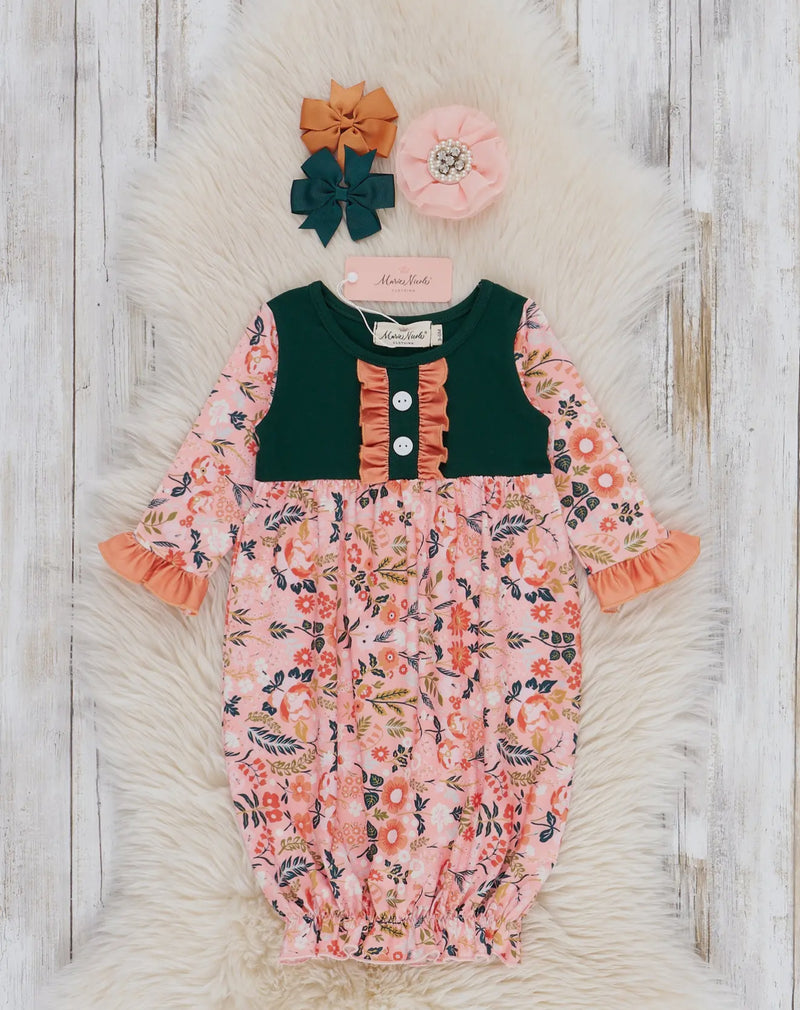 Girls Fall Floral Gown