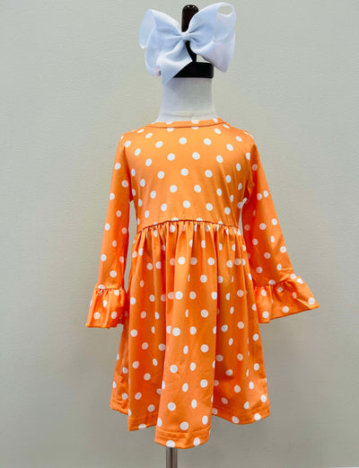 Girls Fall Polka dot Print Dress