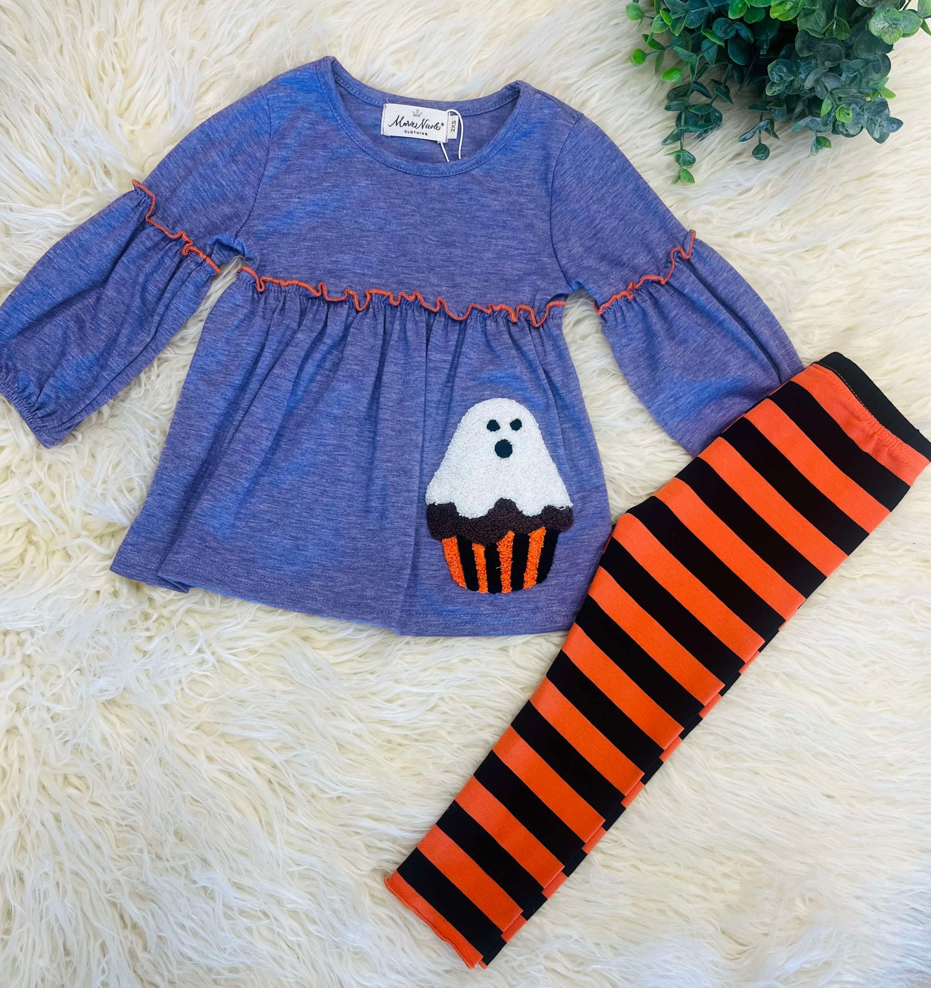 Girls Ghost Stripe Outfit Set