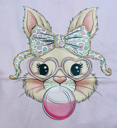 Girl’s Gildan Easter bunny tee - Mini Mee Boutique