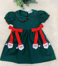 Girl’s Green Santa Christmas Dress