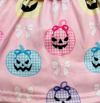 Girls Halloween Pumpkin Ruffle Pants Set