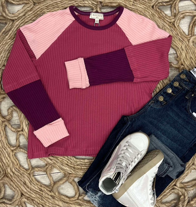 Girls Hayden Color Block Sweater
