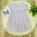 Girl’s Hayden Lavender Eyelet Dress Tween