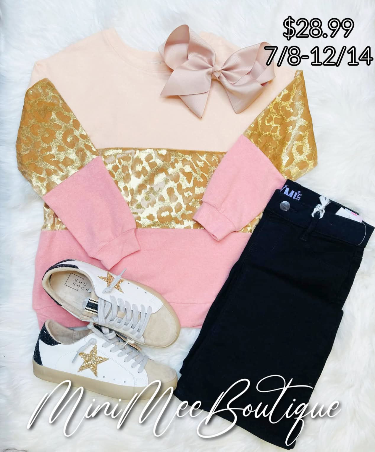 Girls Hayden Pink Cheetah Print Top - Mini Mee Boutique