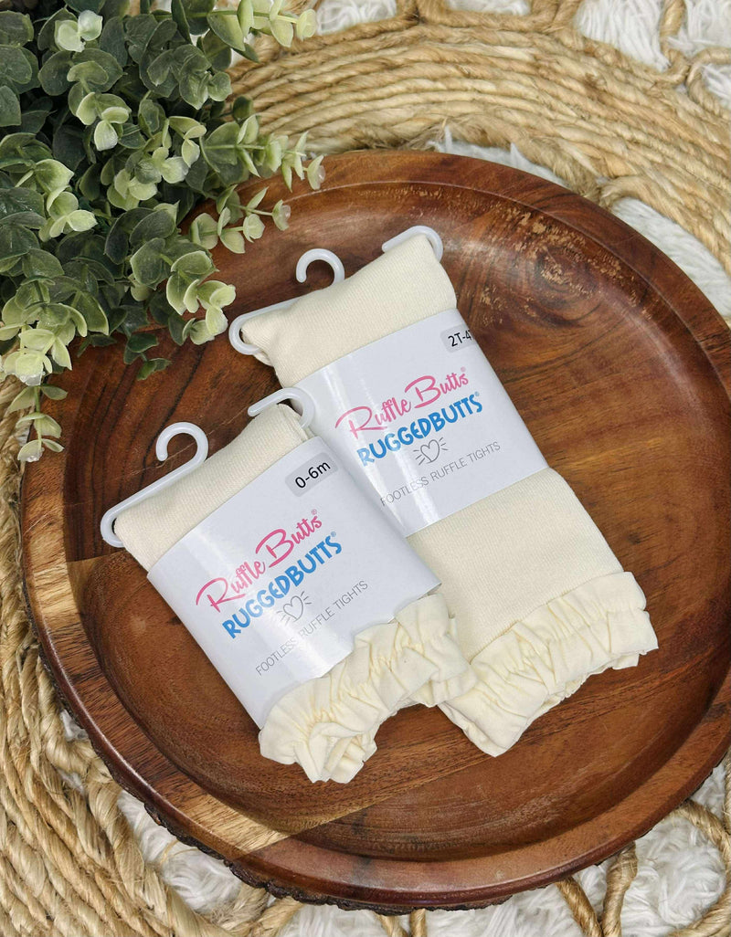 Girls Ivory Footless Tights