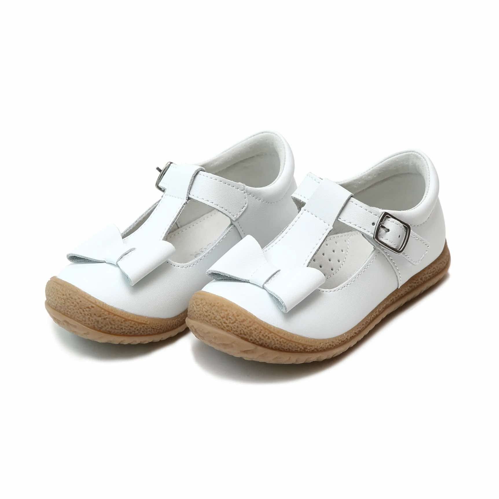 Girls L’amour White Bow Sandals Shoes
