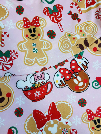 Girls Minnie Mouse Gingerbread Print Dress