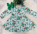 Girls Mint Christmas Grinch Dress