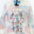 Girls Pumpkin Bow Print Dress Tween