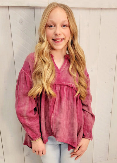 Girls Purple/Pink Top - Mini Mee Boutique
