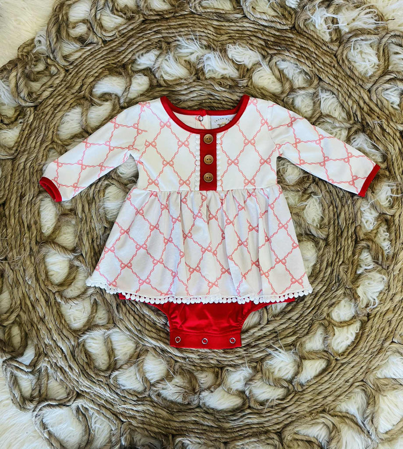 Girls Red Bow Bubble