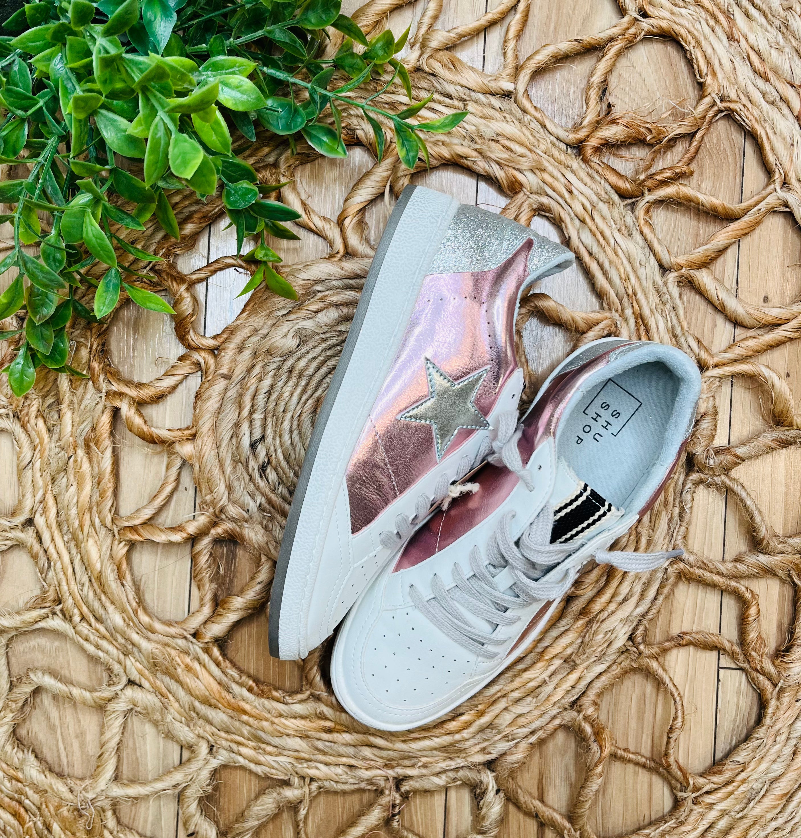 Girls Shushop Pink Metallic Shoes