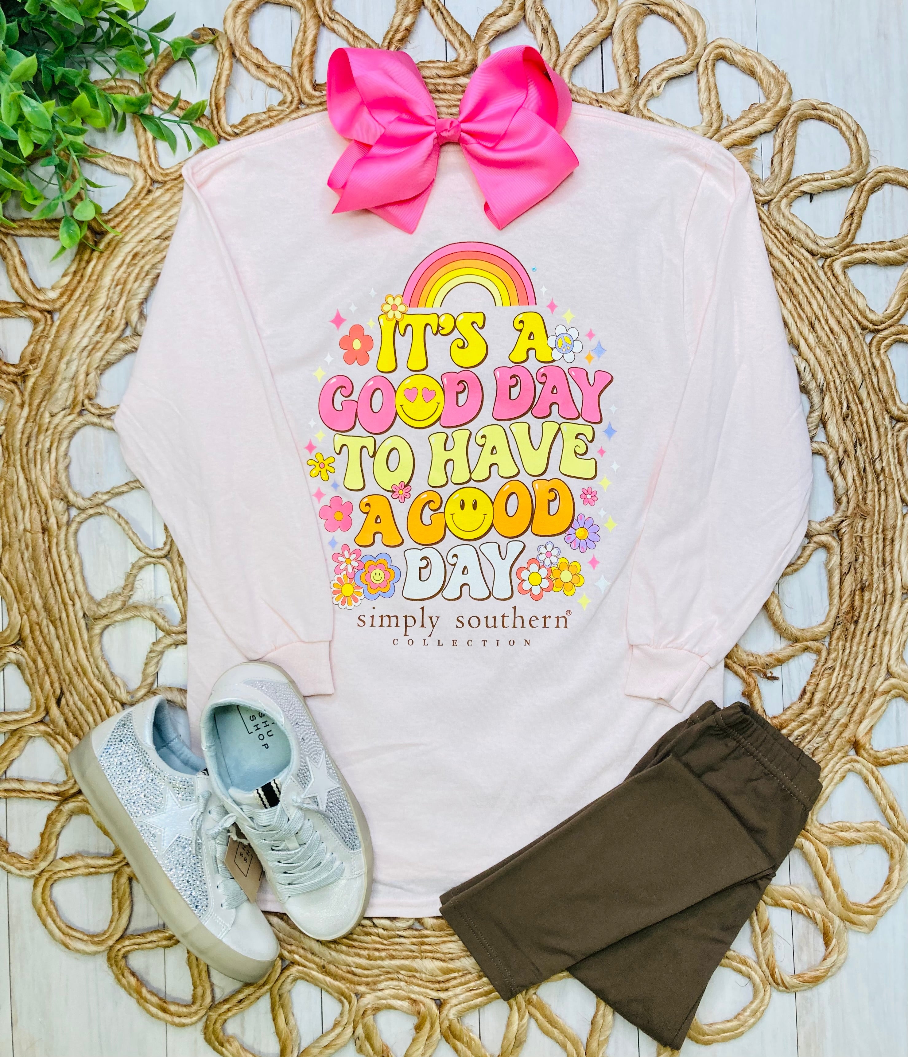 Girl's Simply Southern "It’s a Good Day To Have a Good Day" Graphic Tee - Mini Mee Boutique