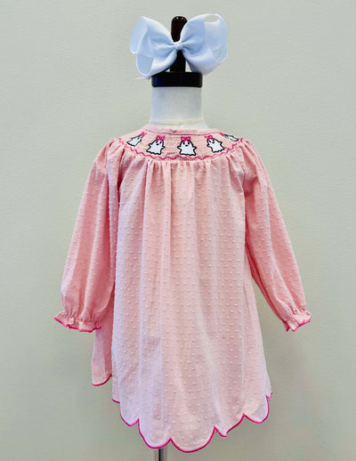 Girls Smocked Ghost Dot Dress