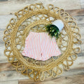 Girls Striped Ruffle Shorts
