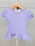 Girl’s Violet Striped Shirt Top