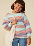 Girl's Striped Sweater - Mini Mee Boutique