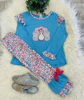 Girls Turkey Floral Outfit Set