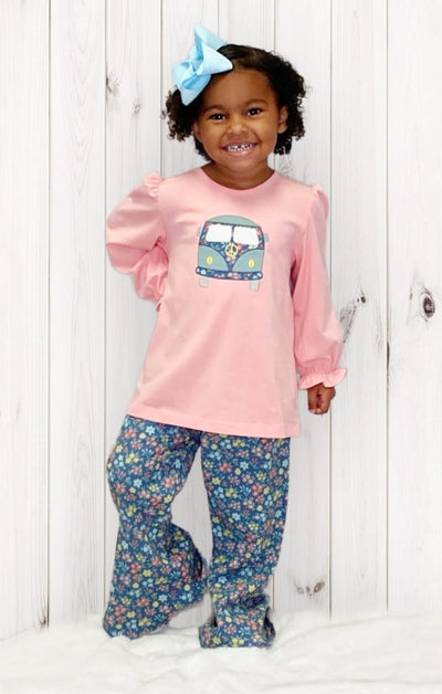 Girl's Vintage Floral Van 2 piece set - Mini Mee Boutique