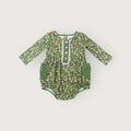 Girls swoon baby green floral bubble romper