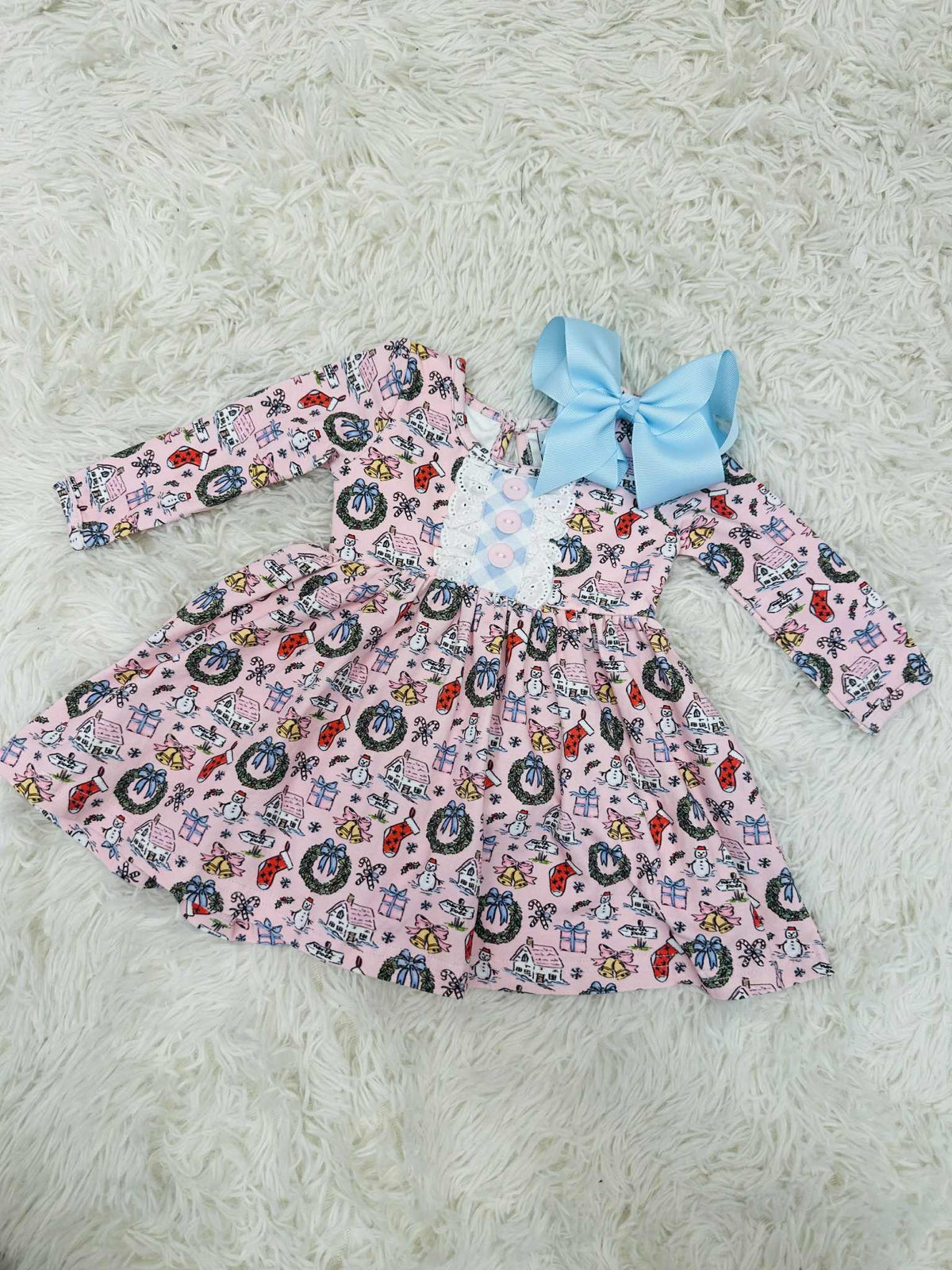 Girls winter themed dress Christmas