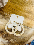 Gold Accent Hoop Earrings